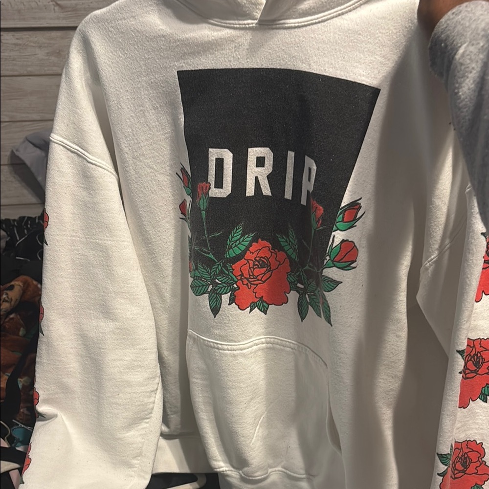 Drip Floral Graphic Hoodie